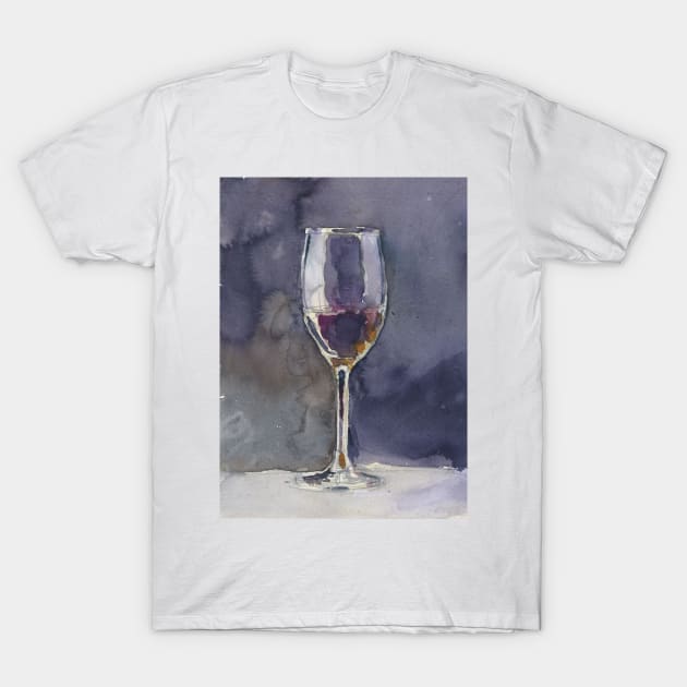 Happy Hour - Wine Glass T-Shirt by dfrdesign